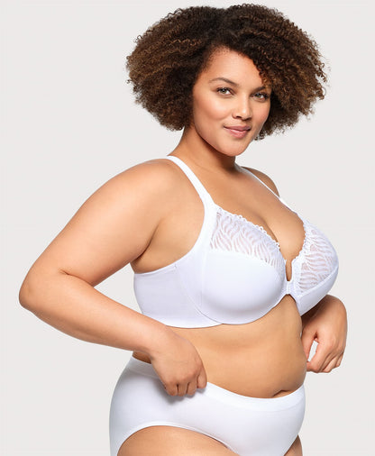 Ashley Stewart WonderWire® T Back Front Hook Bra White