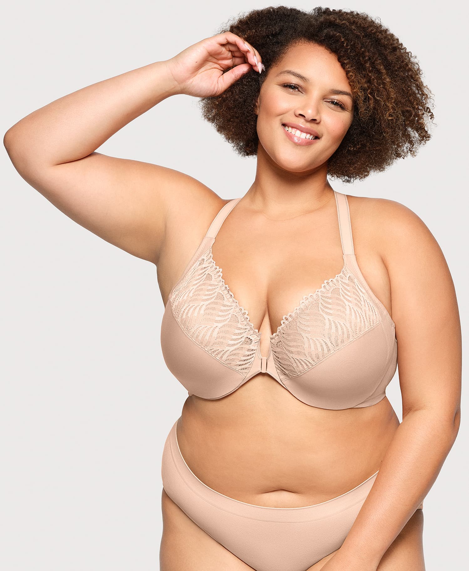 Ashley Stewart WonderWire® T Back Bra Cafe