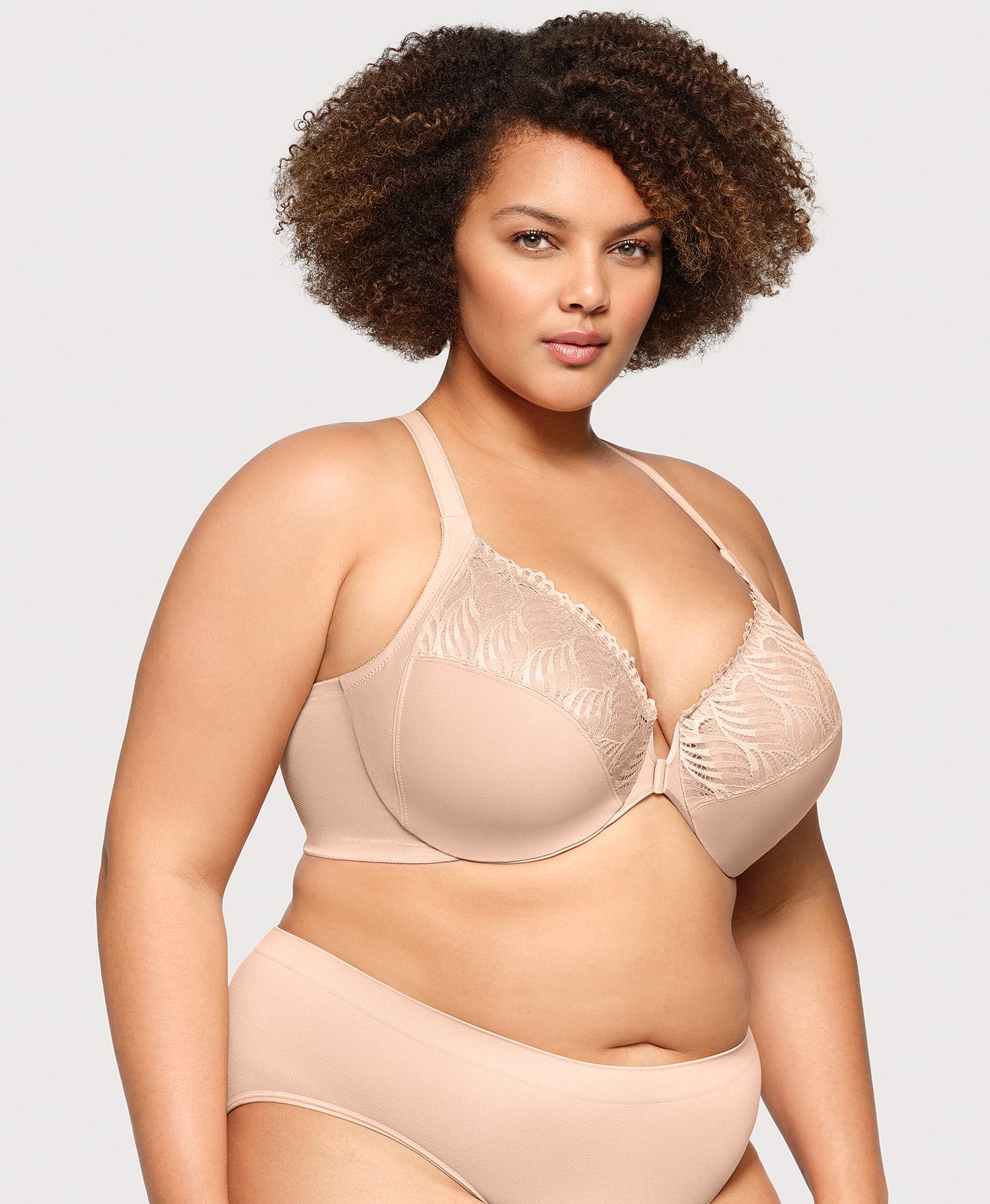 Ashley Stewart WonderWire® T Back Bra Cafe