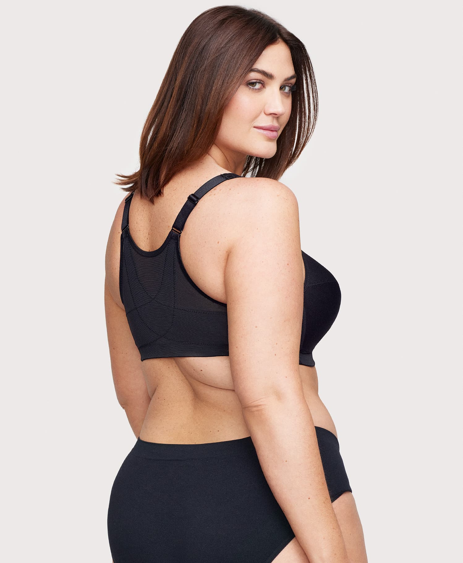 Ashley Stewart MagicLift Front-Closure Posture Back Bra Black