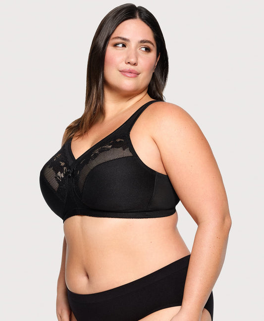 Ashley Stewart MagicLift Minimizer Bra Black