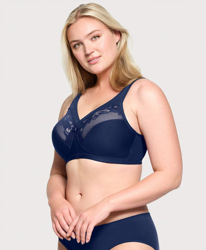 Ashley Stewart MagicLift Minimizer Bra Blue