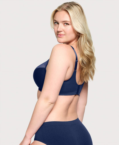 Ashley Stewart MagicLift Minimizer Bra Blue