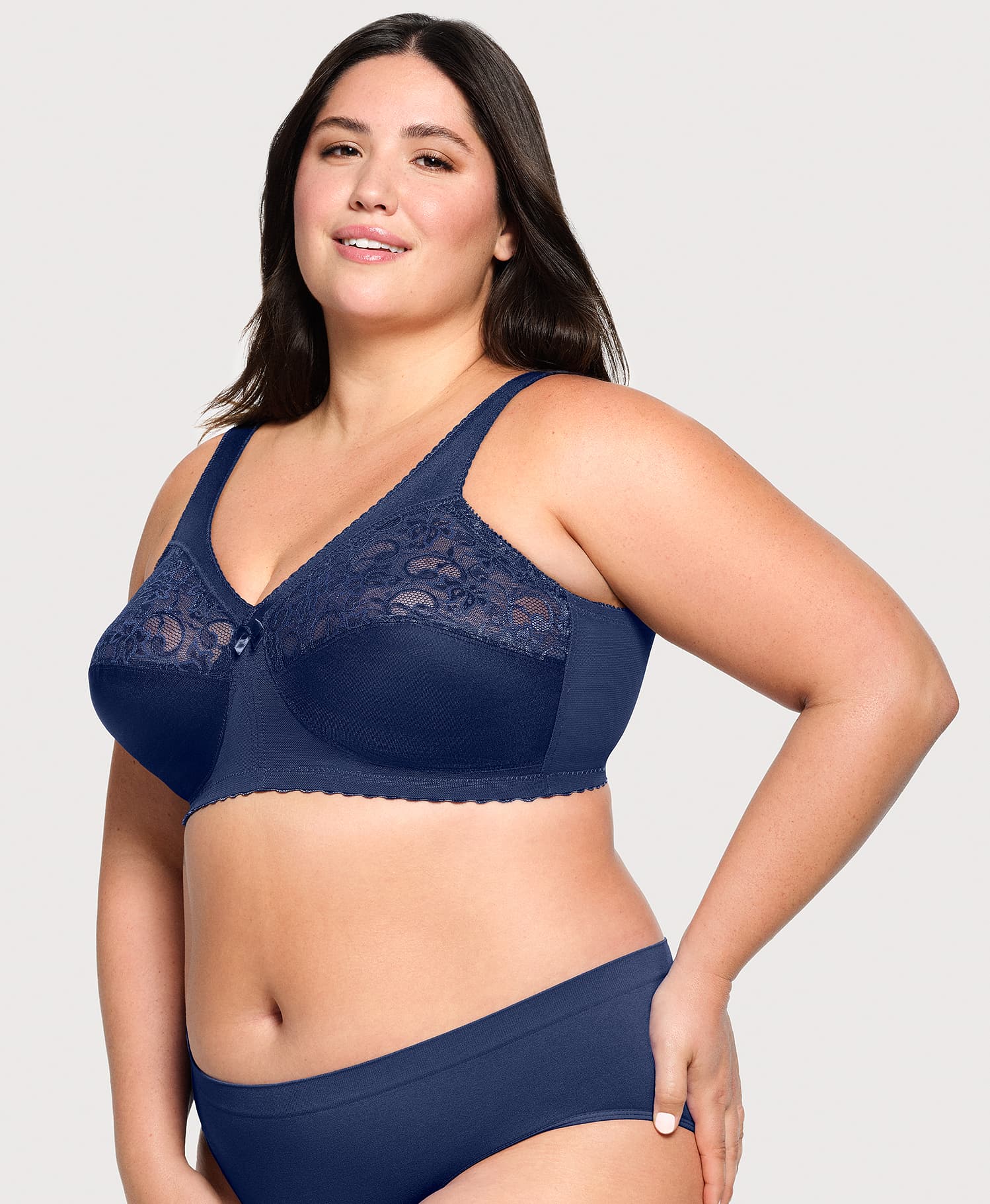 Ashley Stewart MagicLift Original Support Bra Blue