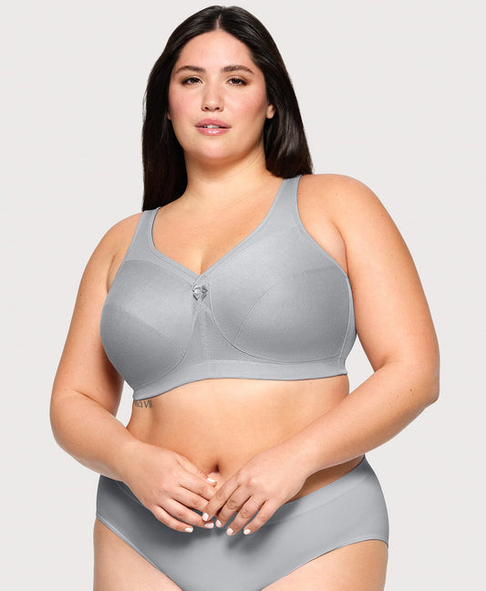 Ashley Stewart MagicLift Active Support Bra Gray Heather