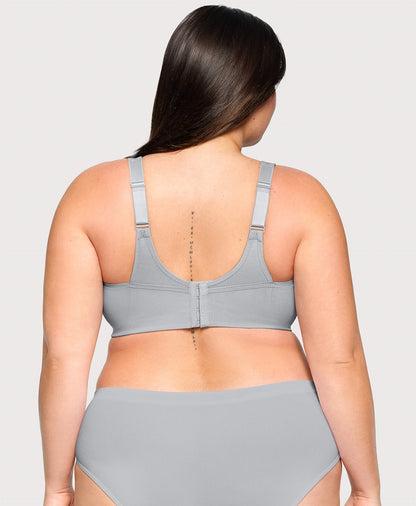 Ashley Stewart MagicLift Active Support Bra Gray Heather