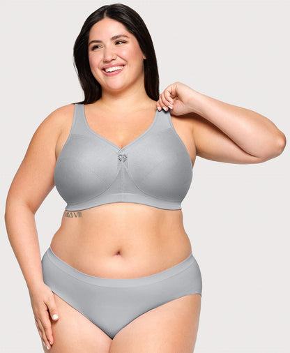 Ashley Stewart MagicLift Active Support Bra Gray Heather