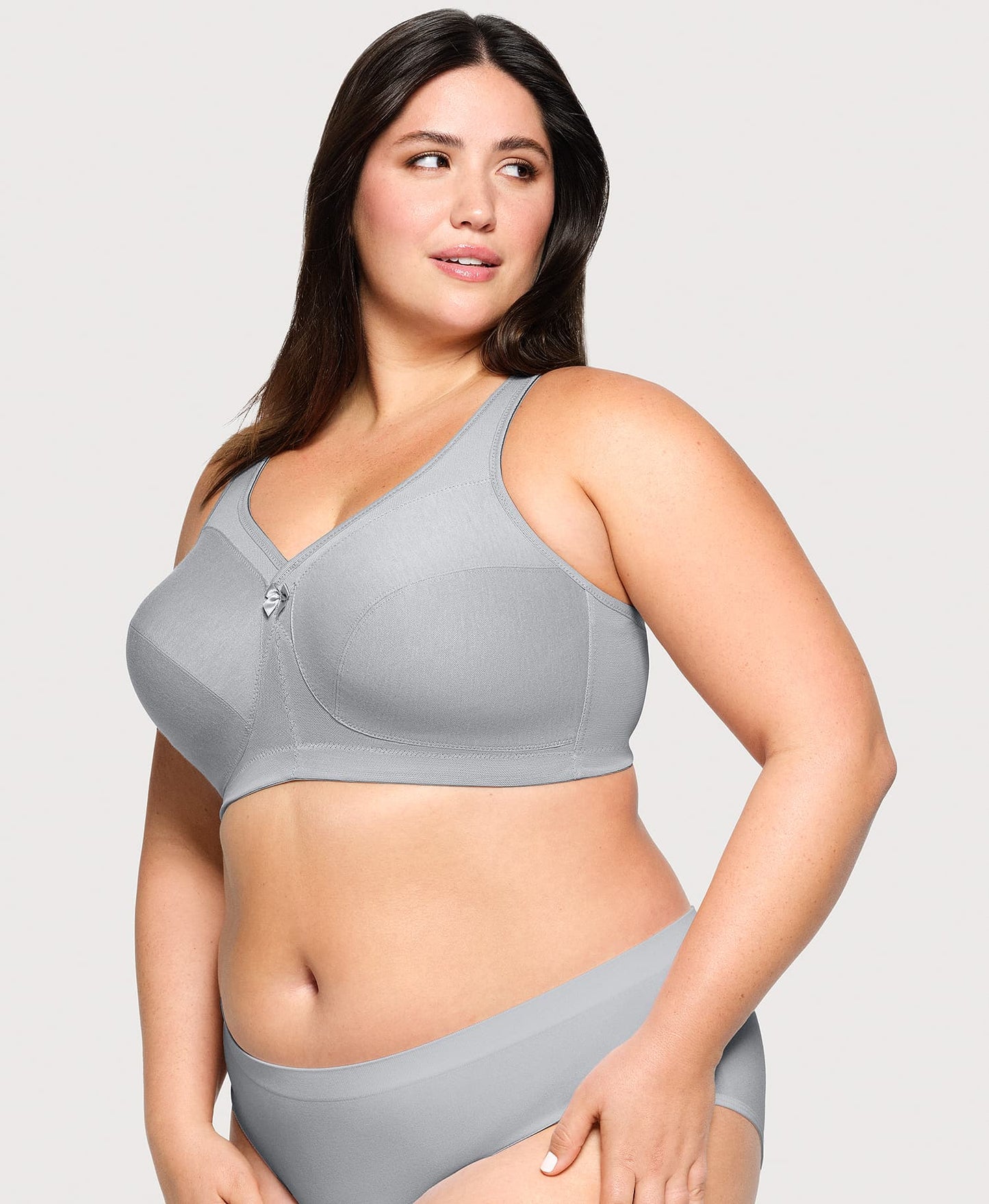 Ashley Stewart MagicLift Active Support Bra Gray Heather