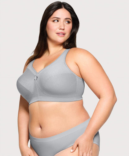 Ashley Stewart MagicLift Active Support Bra Gray Heather