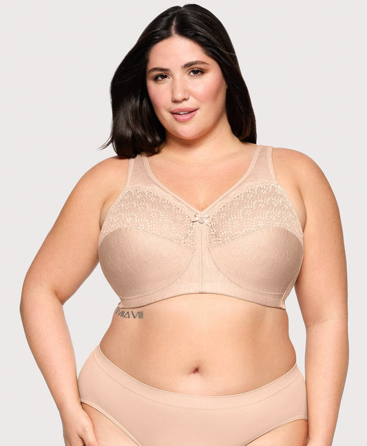 Ashley Stewart MagicLift Moisture Control Bra Cafe Heather