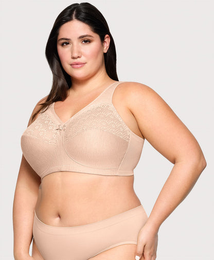 Ashley Stewart MagicLift Moisture Control Bra Cafe Heather