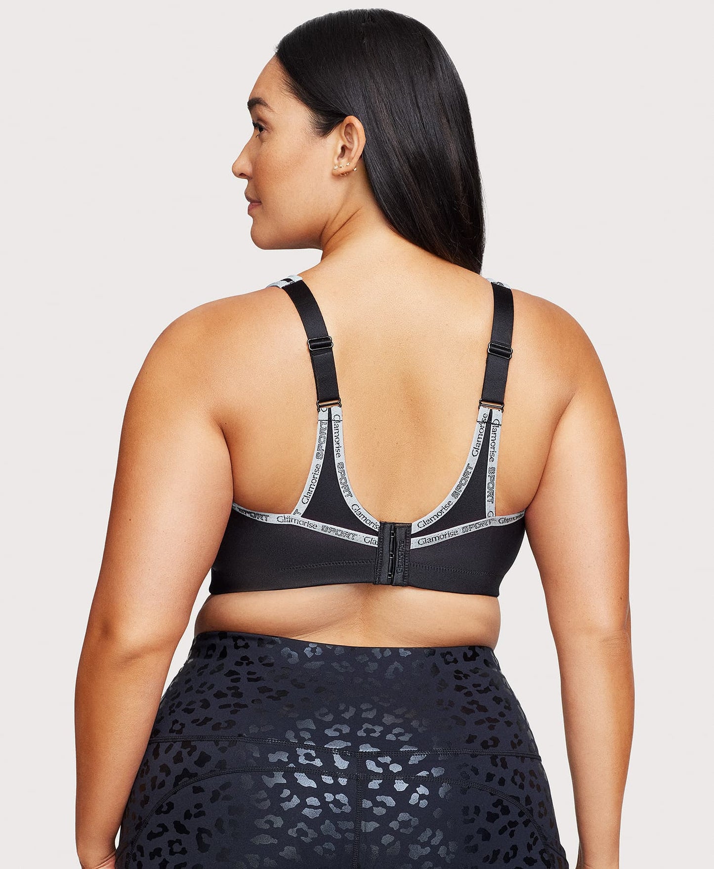 Ashley Stewart No-Bounce Camisole Sports Bra Black