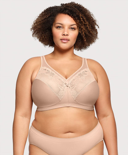 Ashley Stewart MagicLift Minimizer Bra Cafe