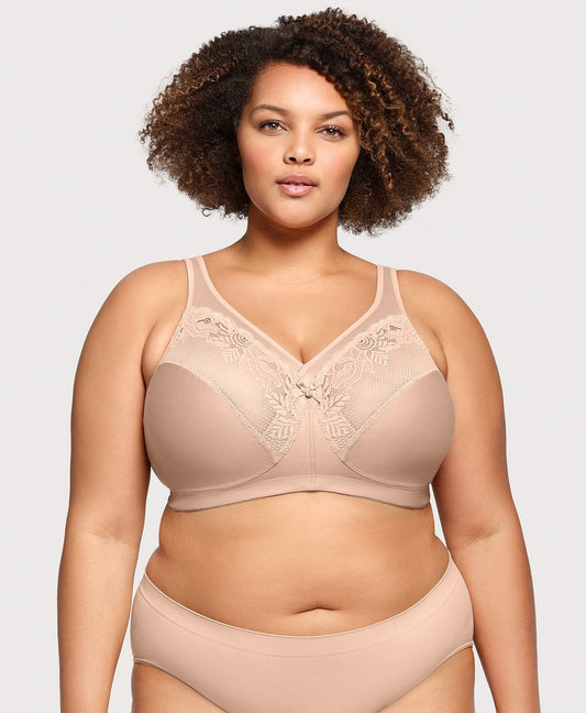Ashley Stewart MagicLift Minimizer Bra Cafe