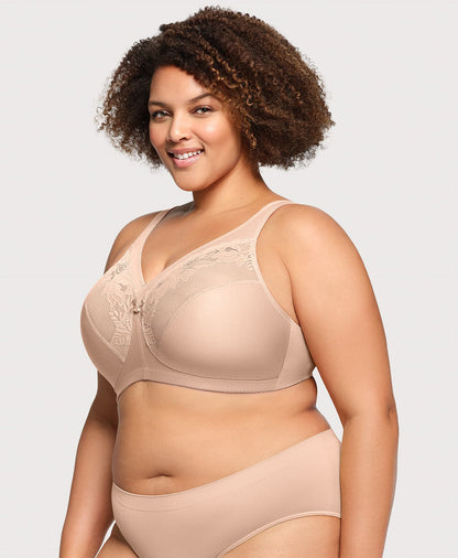 Ashley Stewart MagicLift Minimizer Bra Cafe