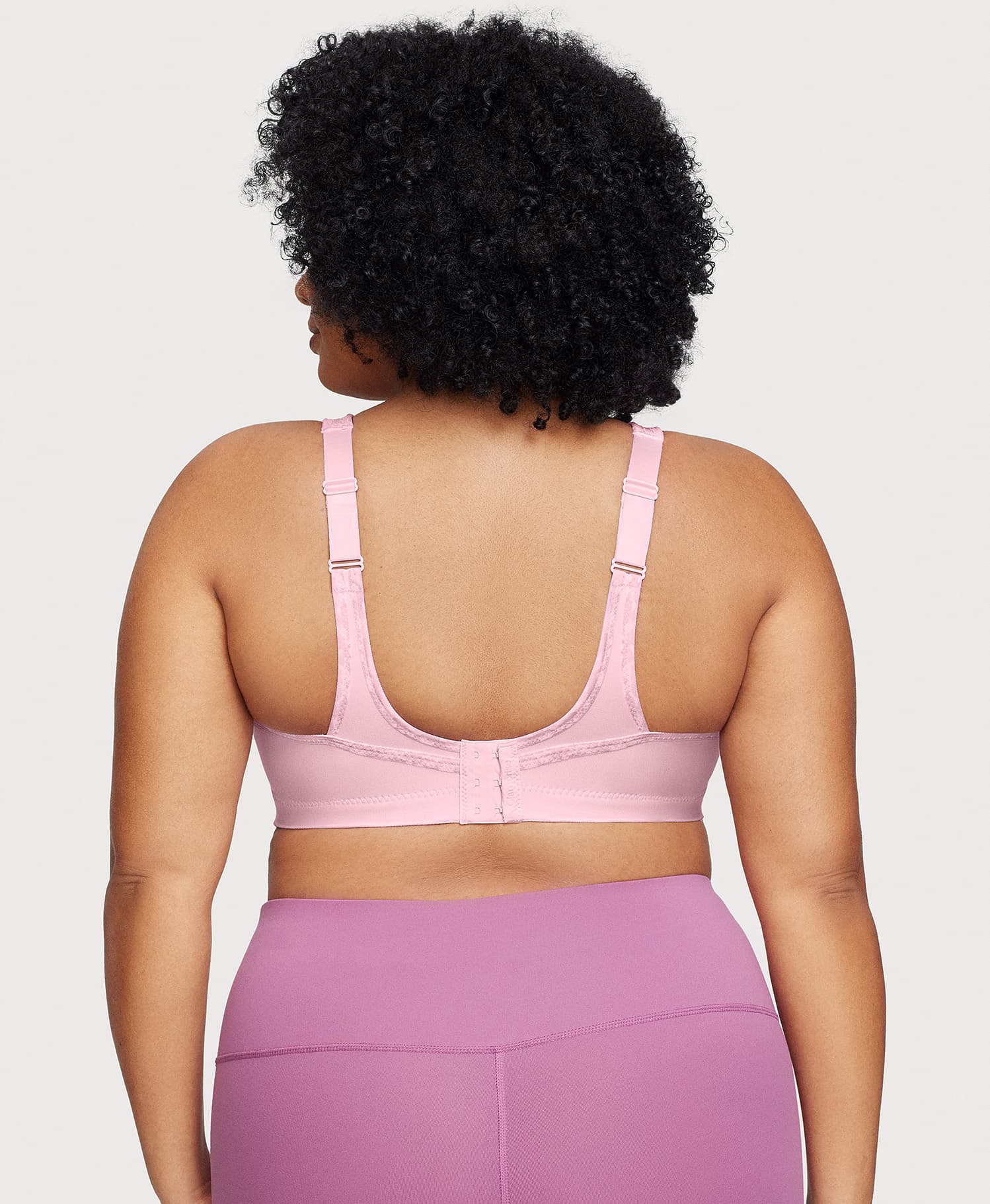 Ashley Stewart No-Bounce Camisole Sports Bra Parfait Pink