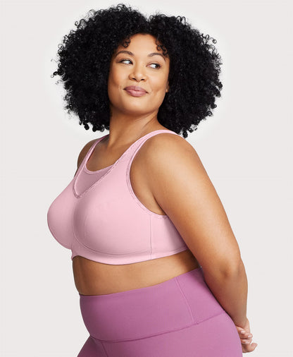 Ashley Stewart No-Bounce Camisole Sports Bra Parfait Pink