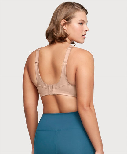 Ashley Stewart No-Bounce Camisole Sports Bra Cafe