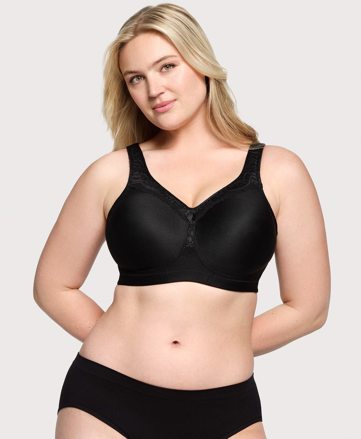 Ashley Stewart MagicLift Seamless Firm Support Bra Black