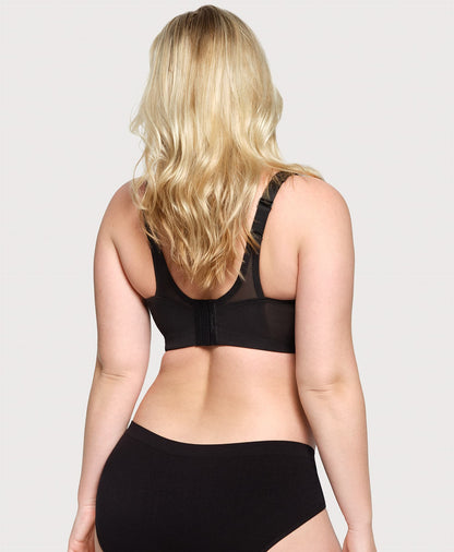 Ashley Stewart MagicLift Seamless Firm Support Bra Black