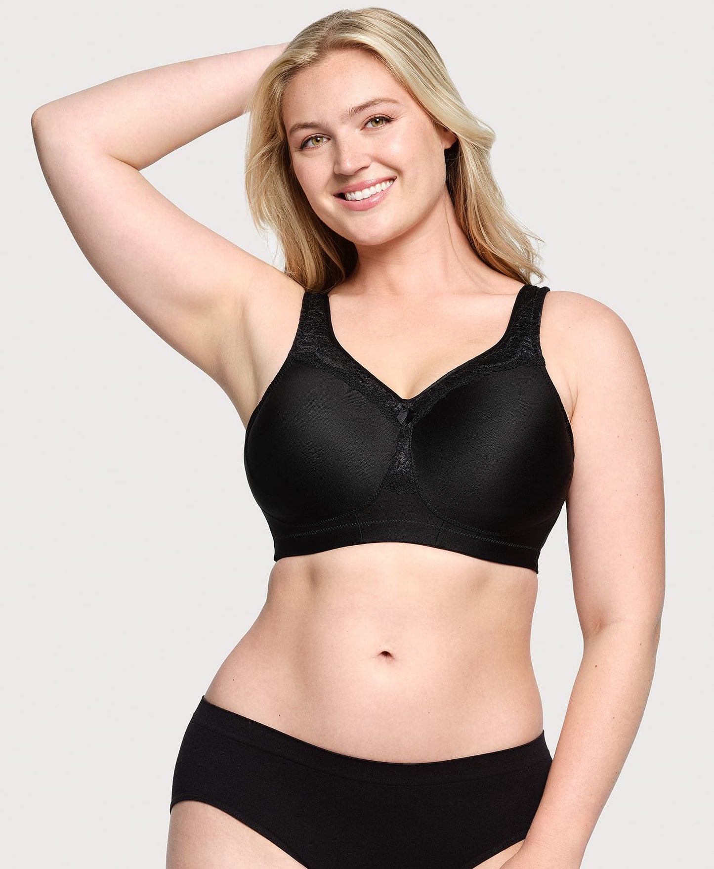 Ashley Stewart MagicLift Seamless Firm Support Bra Black