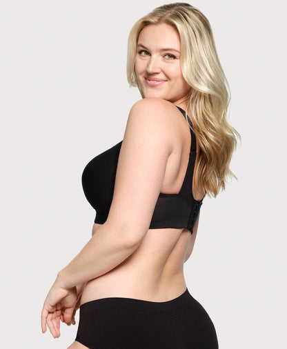 Ashley Stewart MagicLift Seamless Firm Support Bra Black