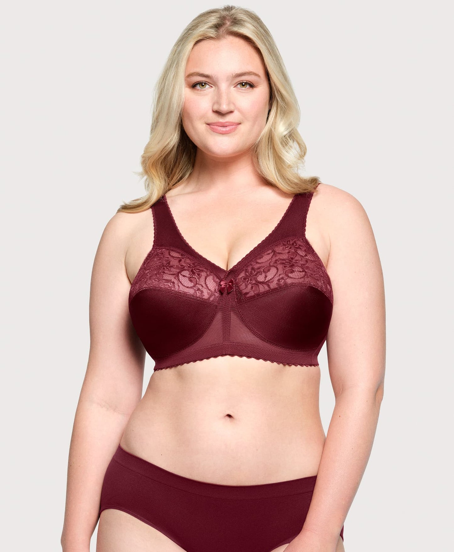 Ashley Stewart MagicLift Original Support Bra Burgundy