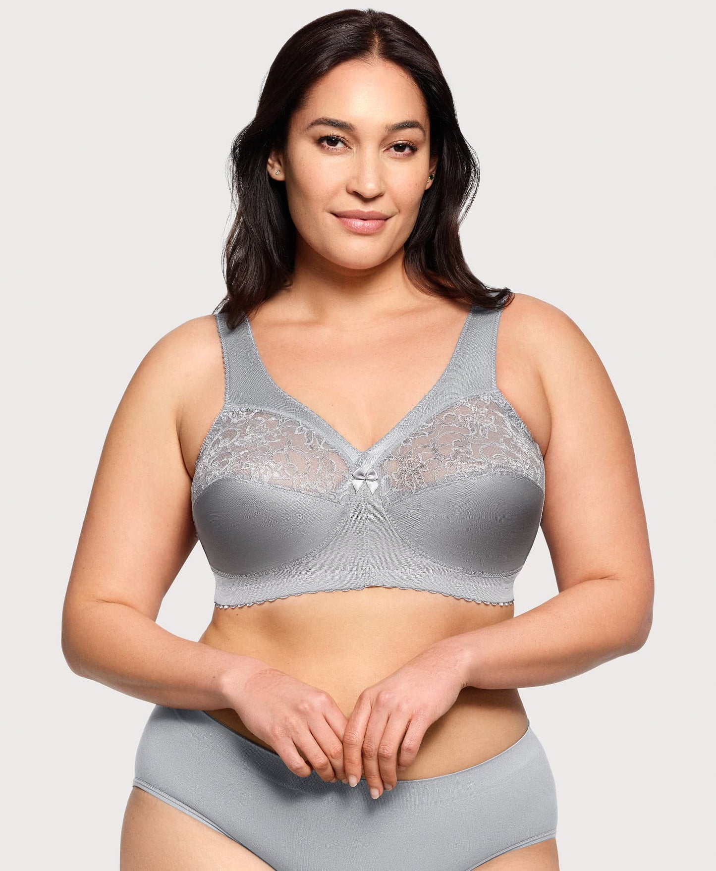 Ashley Stewart MagicLift Original Support Bra Soft Gray