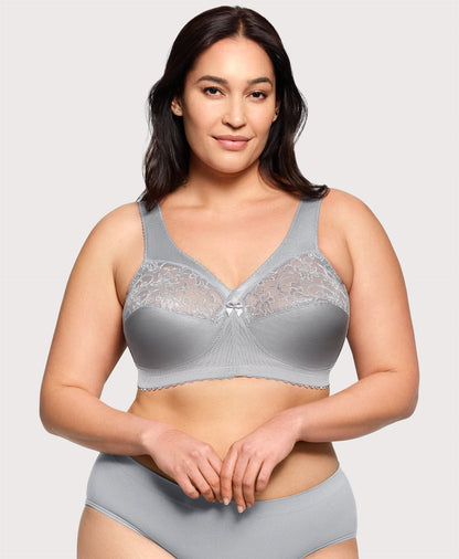 Ashley Stewart MagicLift Original Support Bra Soft Gray