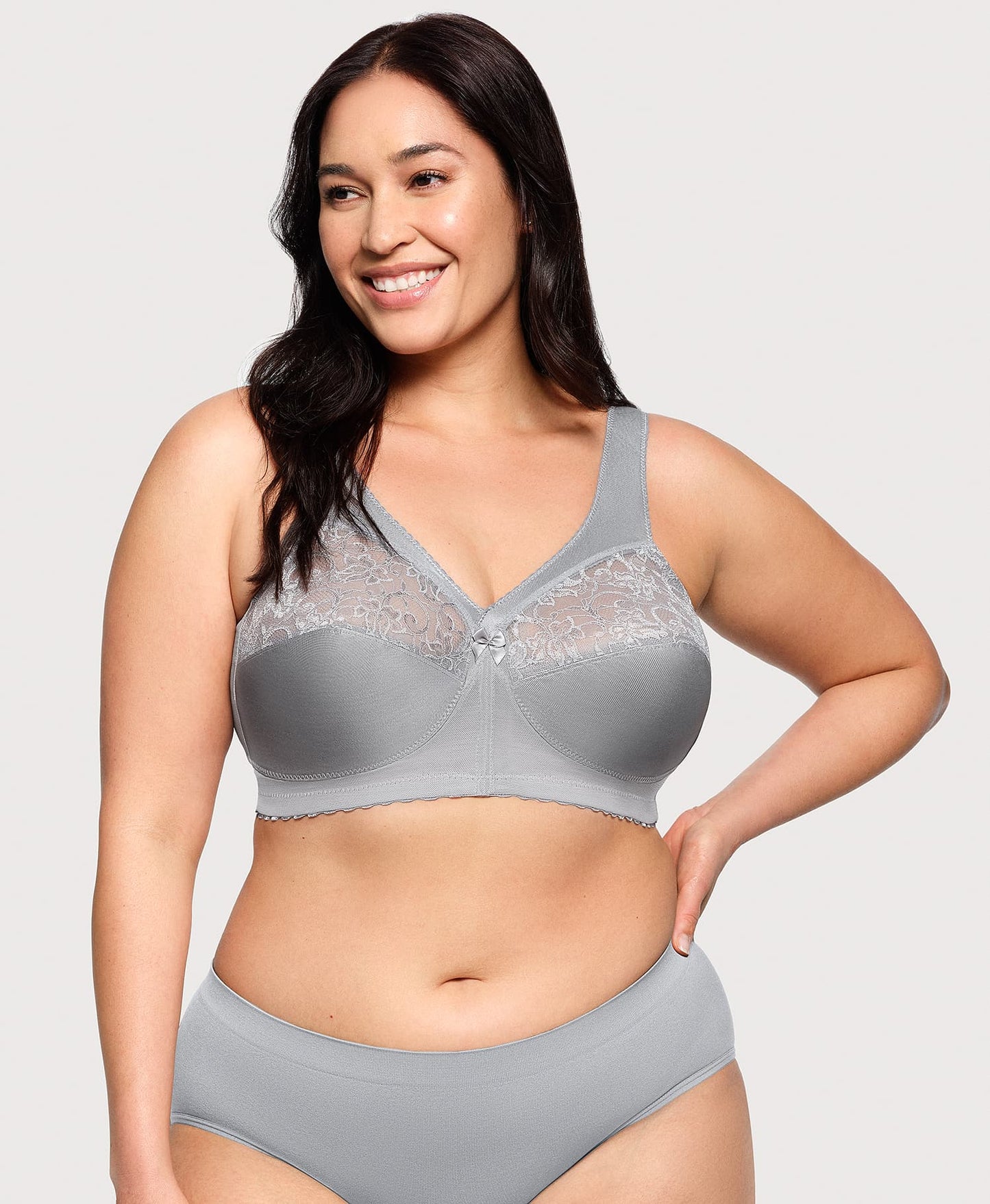 Ashley Stewart MagicLift Original Support Bra Soft Gray