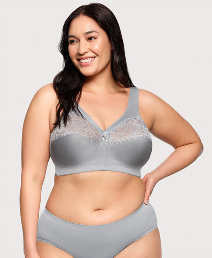 Ashley Stewart MagicLift Original Support Bra Soft Gray