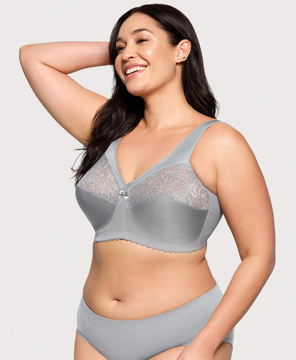 Ashley Stewart MagicLift Original Support Bra Soft Gray