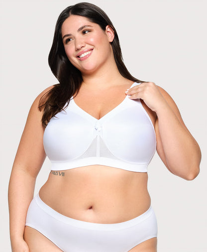 Ashley Stewart MagicLift Active Support Bra White