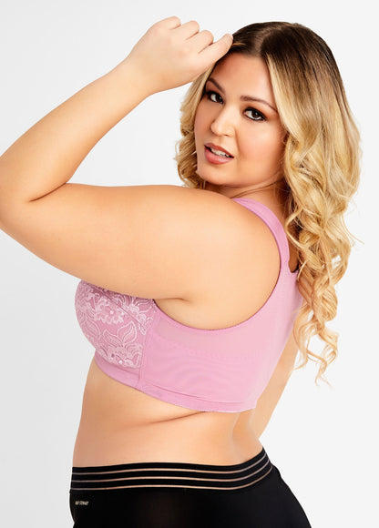 Ashley Stewart Plus Size Lingerie Lace Mesh No Wire Posture Support Sexy Sleek Bra Black