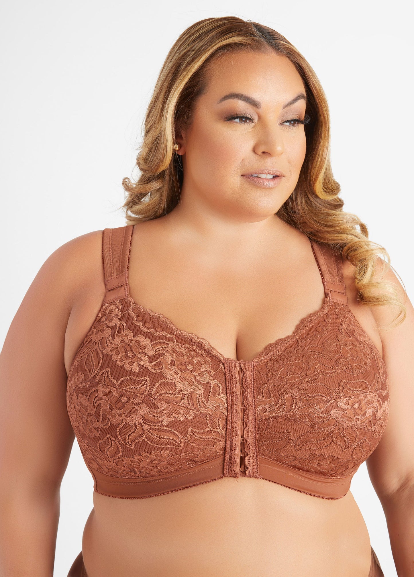 Ashley Stewart Plus Size Lingerie Lace Mesh No Wire Posture Support Sexy Sleek Bra Black