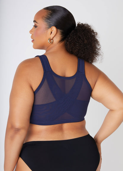Ashley Stewart Plus Size Lingerie Lace Mesh No Wire Posture Support Sexy Sleek Bra Black