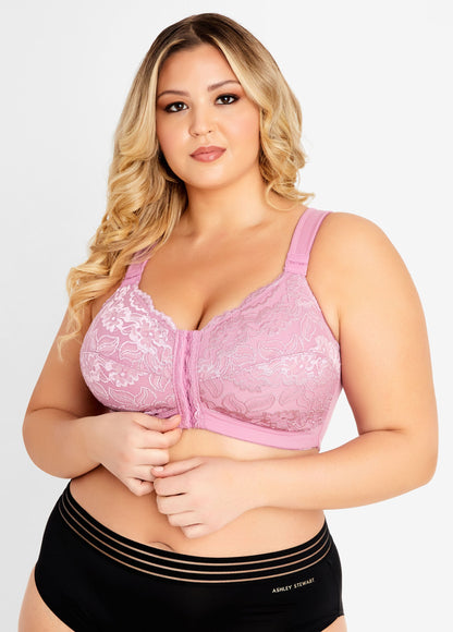 Ashley Stewart Plus Size Lingerie Lace Mesh No Wire Posture Support Sexy Sleek Bra Black