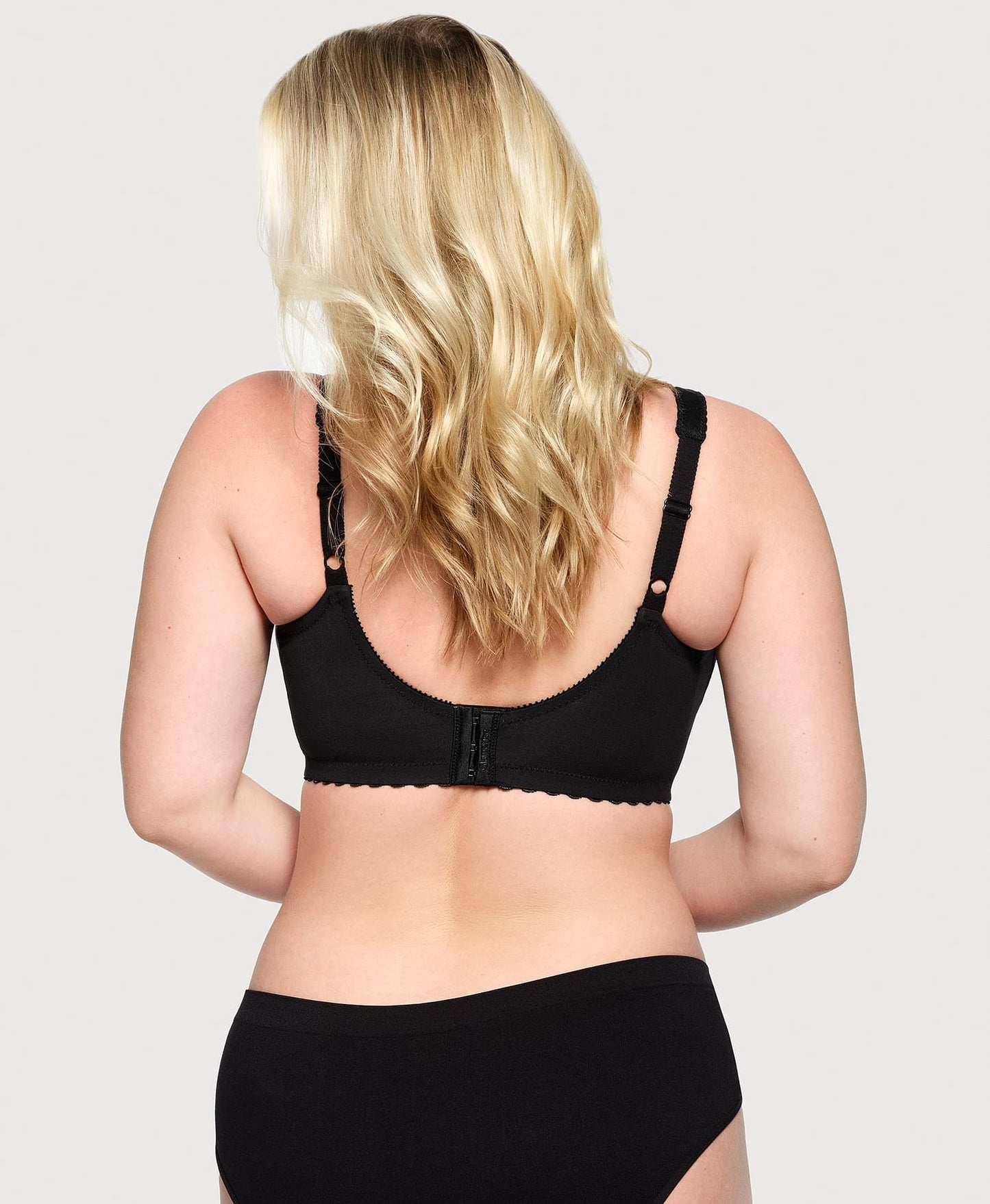 Ashley Stewart MagicLift Cotton Support Bra Black