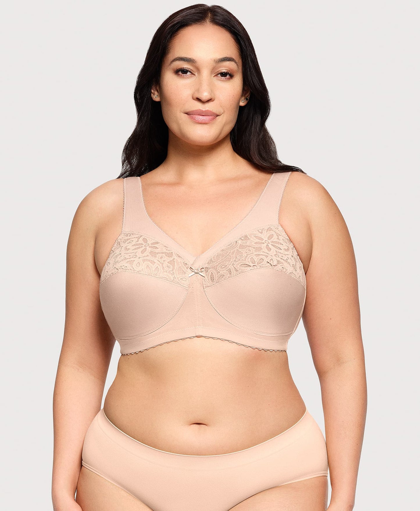 Ashley Stewart MagicLift Cotton Support Bra Cafe