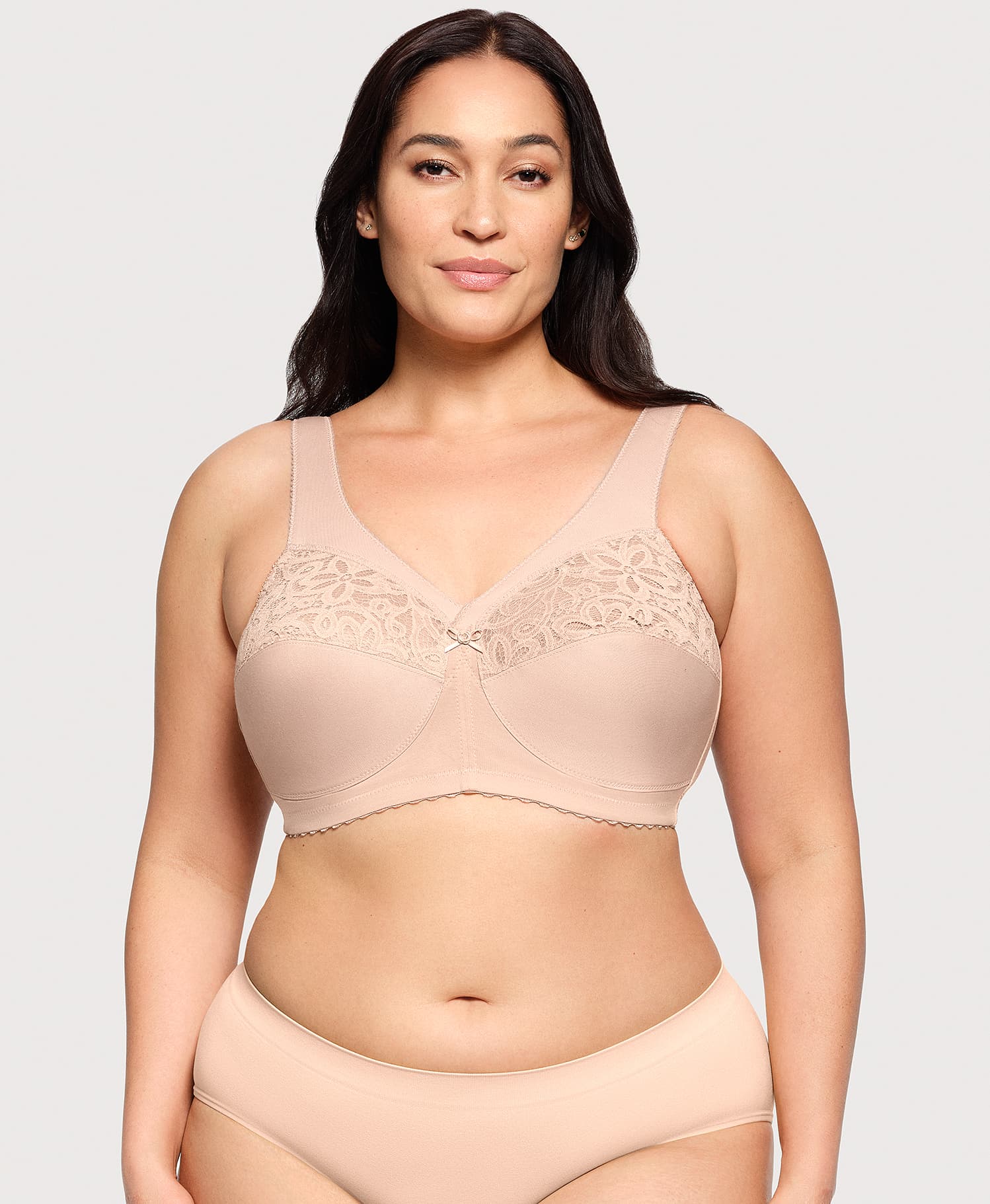 Ashley Stewart MagicLift Cotton Support Bra Cafe