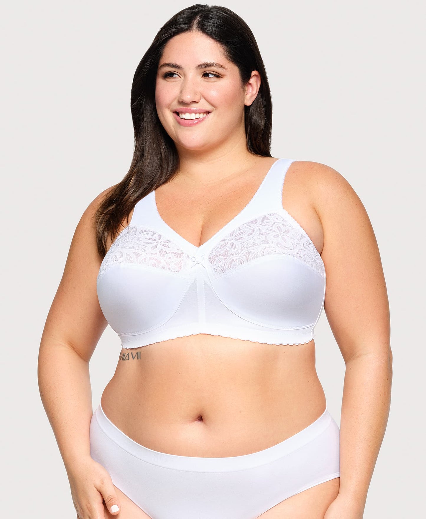 Ashley Stewart MagicLift Cotton Support Bra White