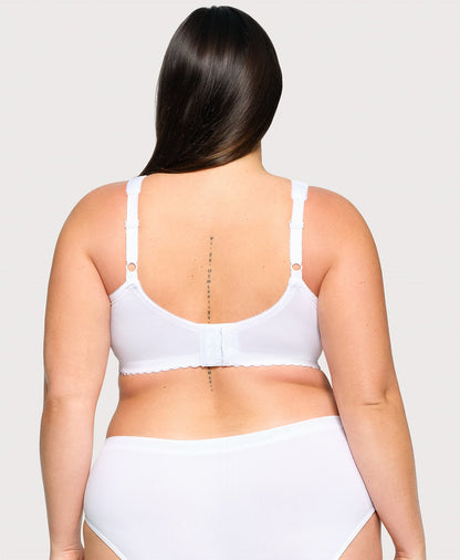 Ashley Stewart MagicLift Cotton Support Bra White