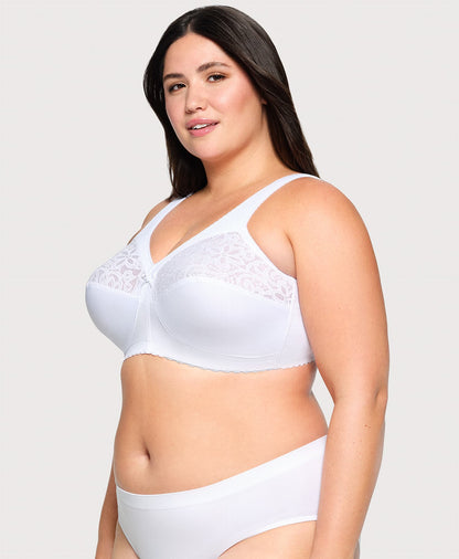 Ashley Stewart MagicLift Cotton Support Bra White
