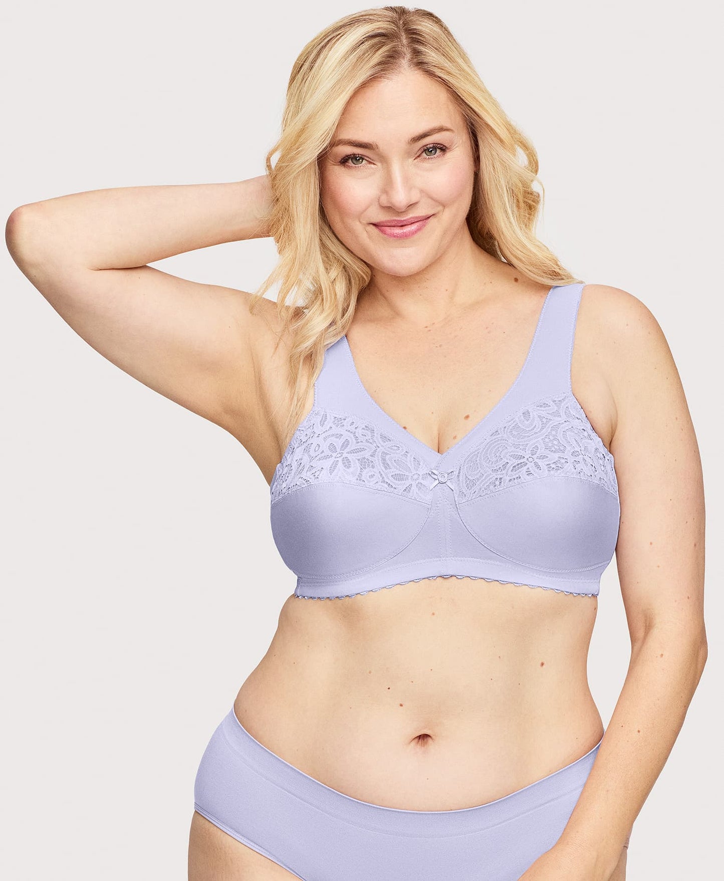 Ashley Stewart MagicLift Cotton Support Bra Lilac