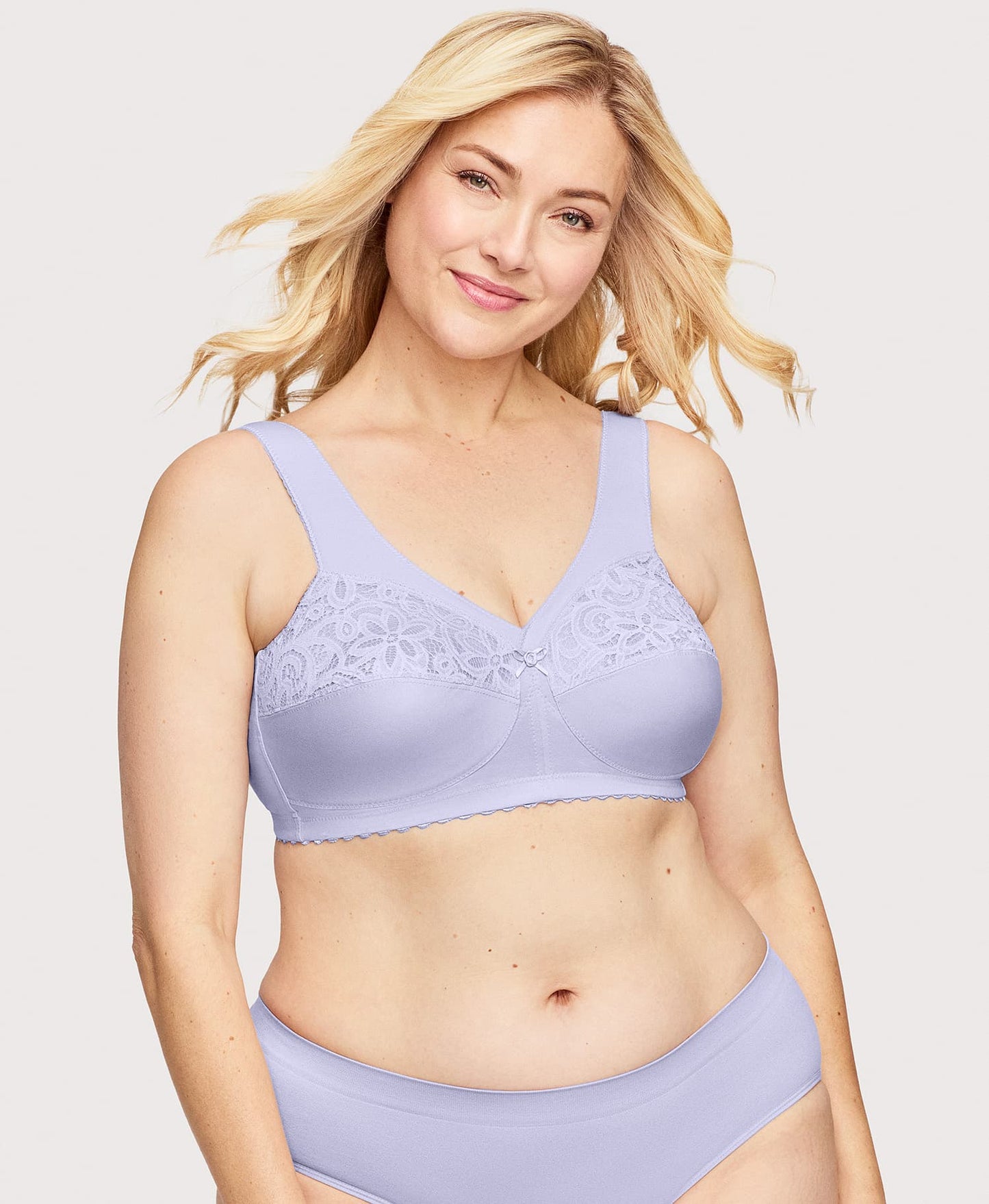 Ashley Stewart MagicLift Cotton Support Bra Lilac