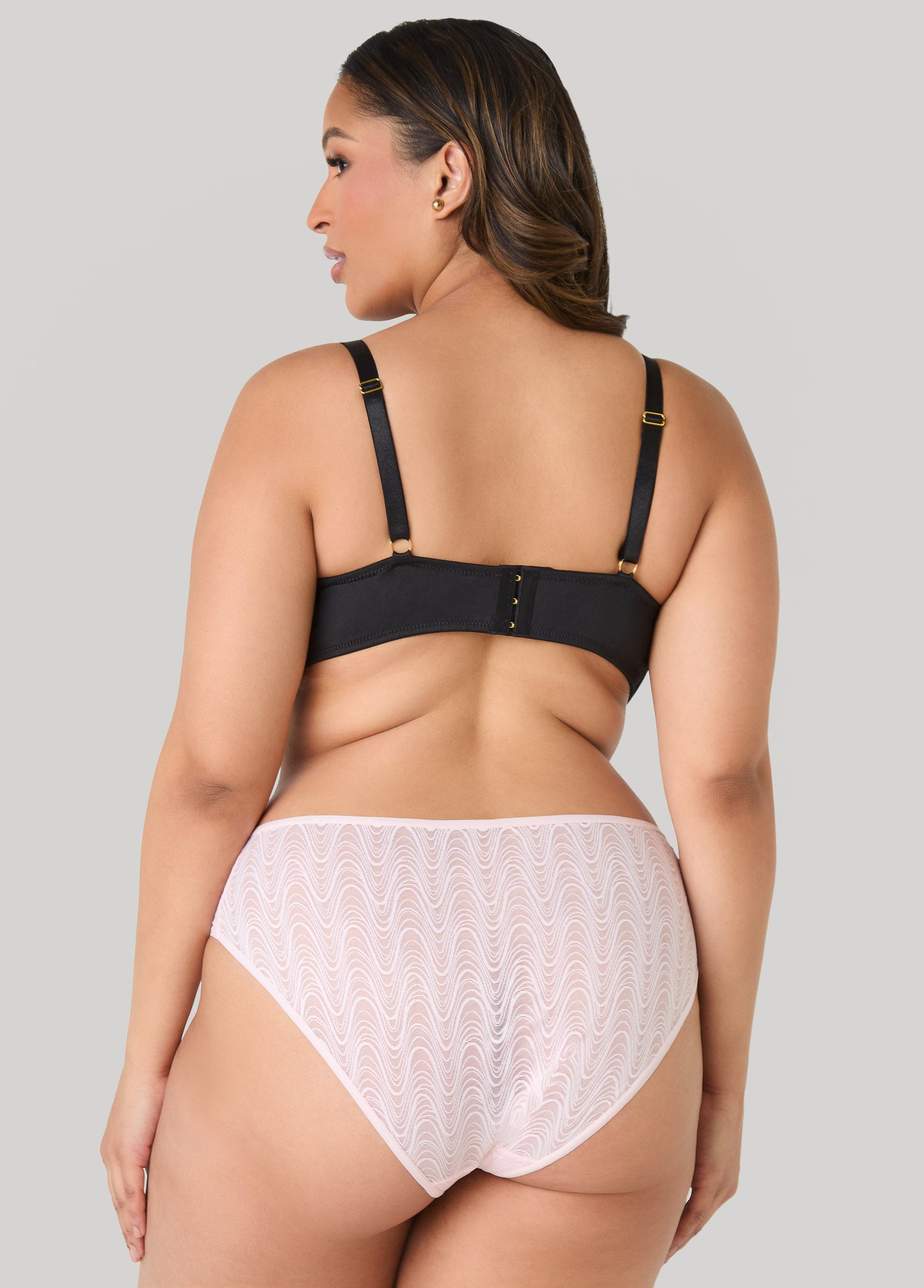 Ashley Stewart Wave Bikini Briefs Black
