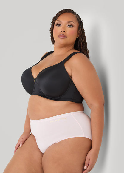 Ashley Stewart Full Coverage Stretch Cotton Briefs Egret