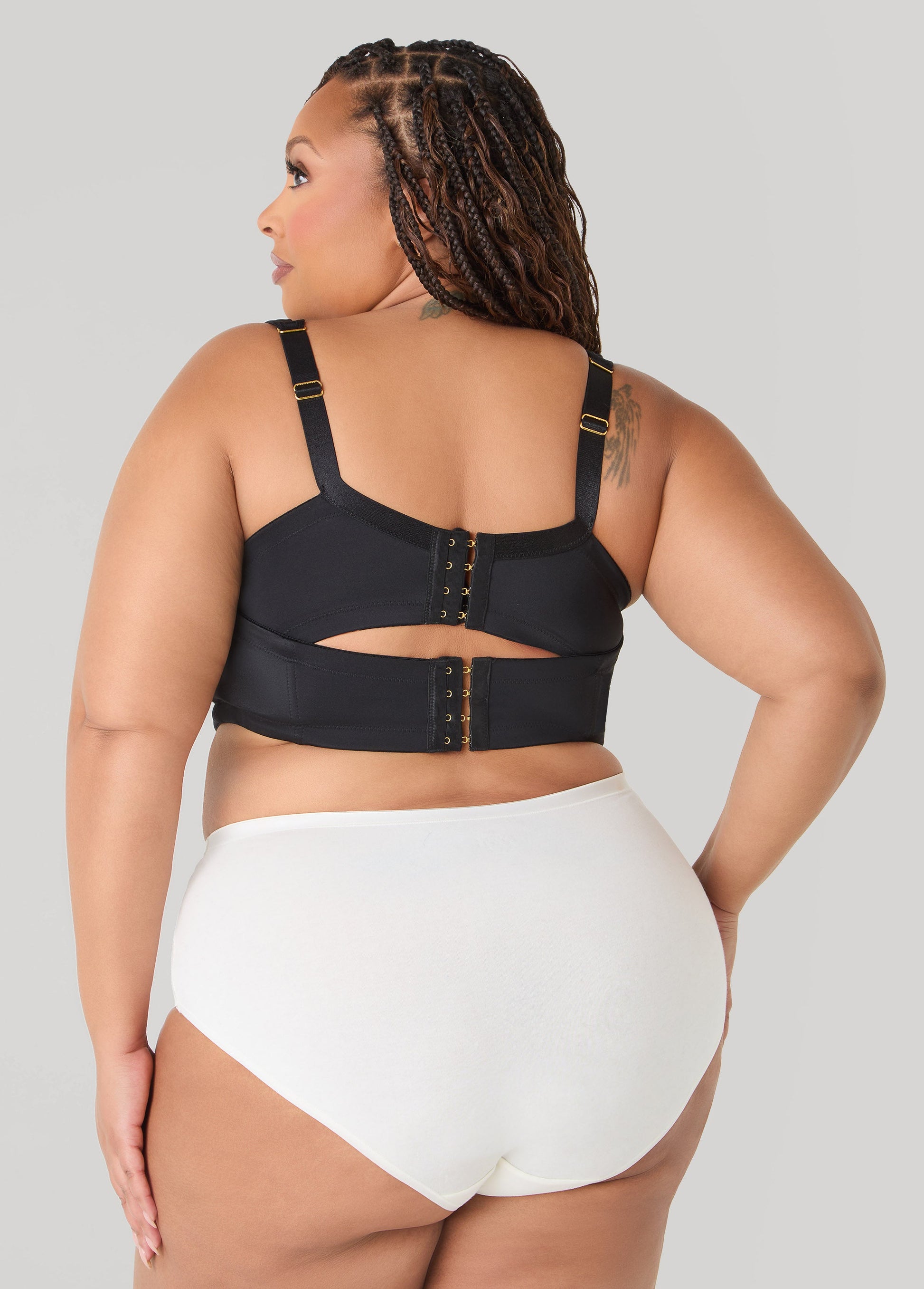 Ashley Stewart Full Coverage Stretch Cotton Briefs Egret