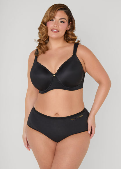 Ashley Stewart Stretch Cotton Briefs Black