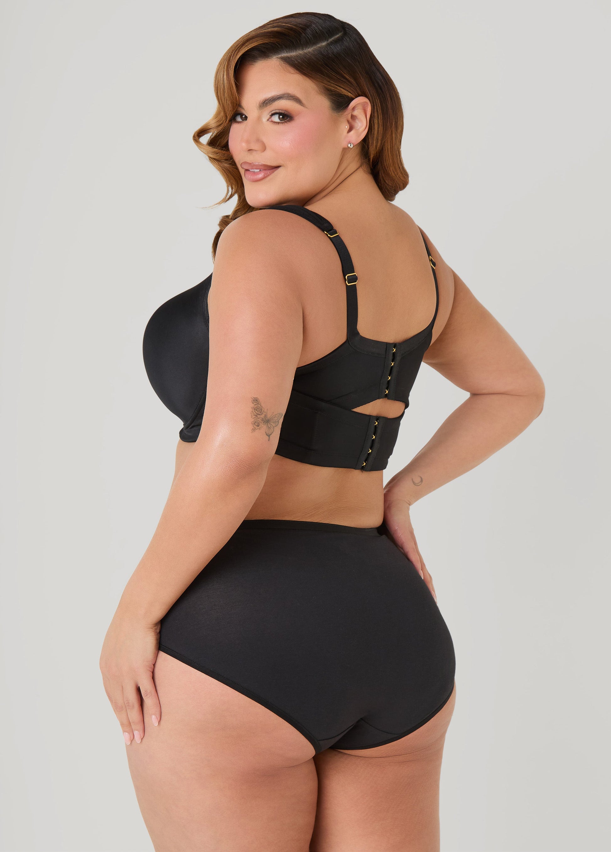 Ashley Stewart Stretch Cotton Briefs Black
